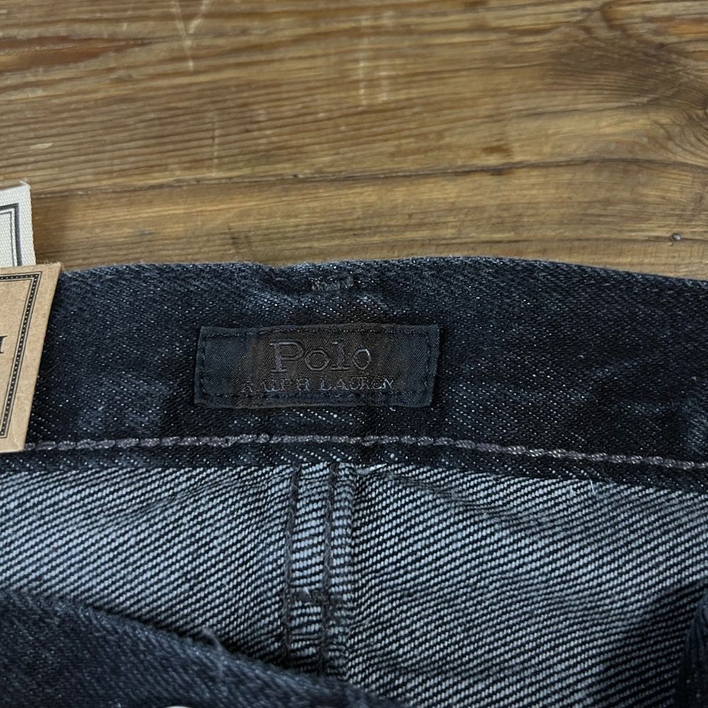 Polo by Ralph Lauren Black Straight Jeans with Distressed Design NEW. - Picture 2 of 7
